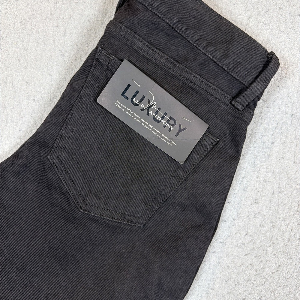 Marc Anthony Slim Straight Men Luxury Denim Black Jean NWT 29X30